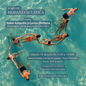 MATRÍCULA Sesión Biodanza Acuática